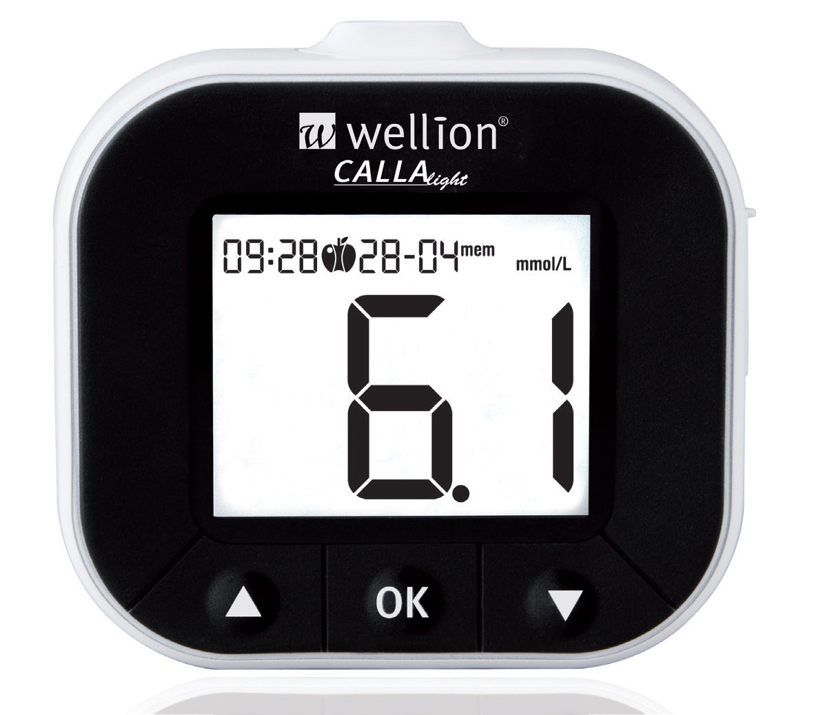 Набір для тестування рівня глюкози в крові Wellion CALLA Light білий ммоль